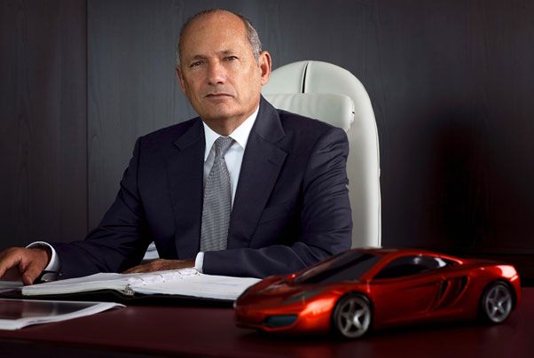 McLaren Group Chief Executive: Ron Dennis (with a model of the MP4-12C roadcar)