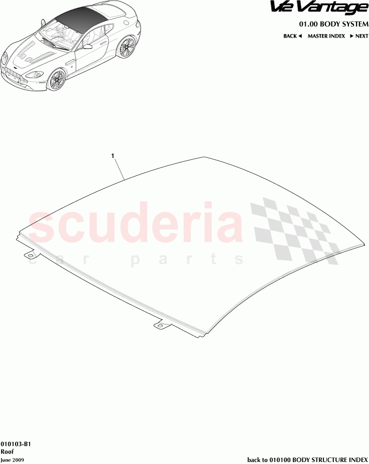 Roof of Aston Martin Aston Martin V12 Vantage (upto 2016)