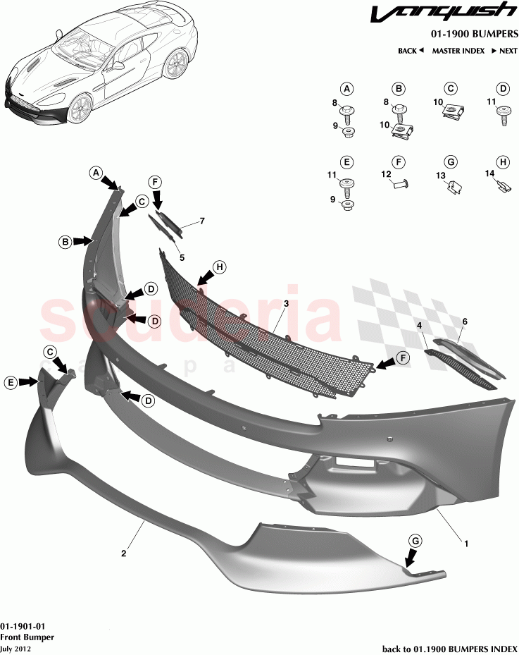 Front Bumper of Aston Martin Aston Martin Vanquish (2012+)