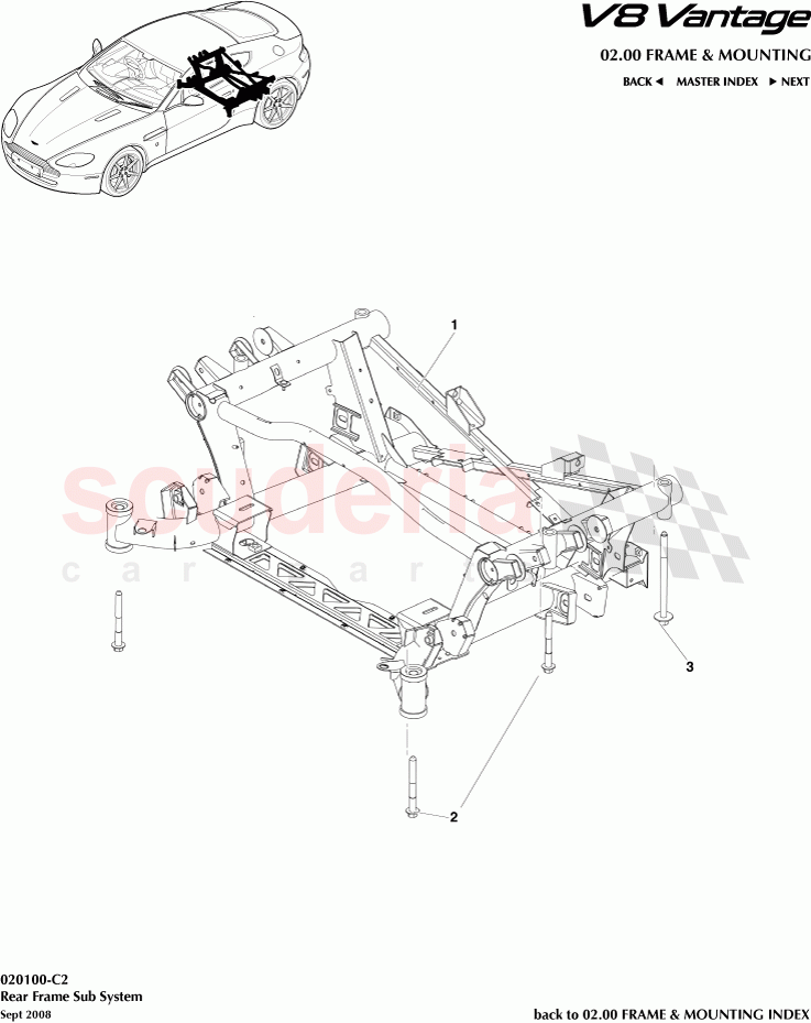 Rear Frame Sub System of Aston Martin Aston Martin V8 Vantage (upto 2016)