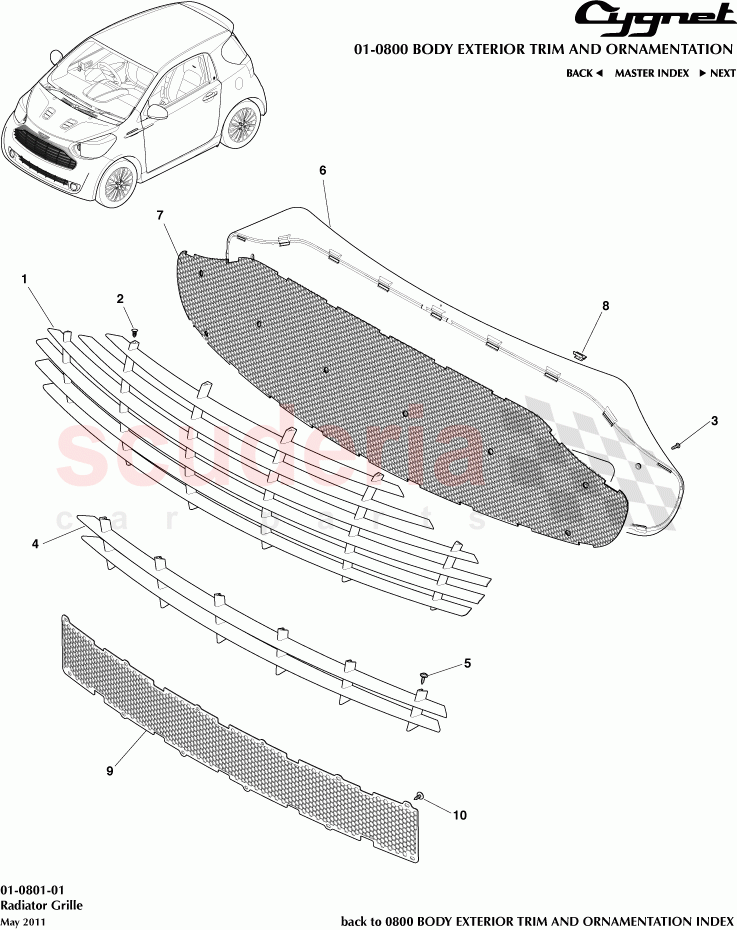 Radiator Grille of Aston Martin Aston Martin Cygnet