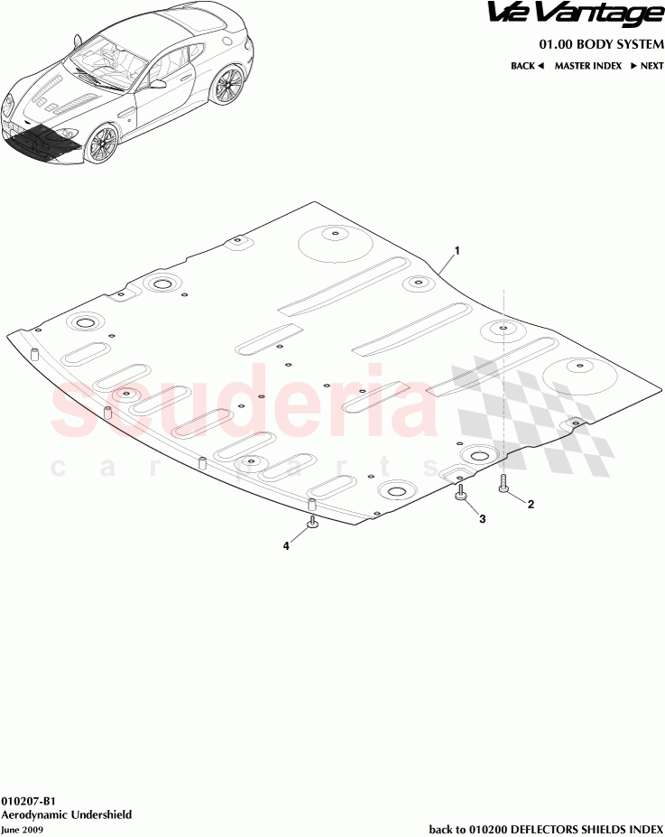 Aerodynamic Undershield of Aston Martin Aston Martin V12 Vantage (upto 2016)