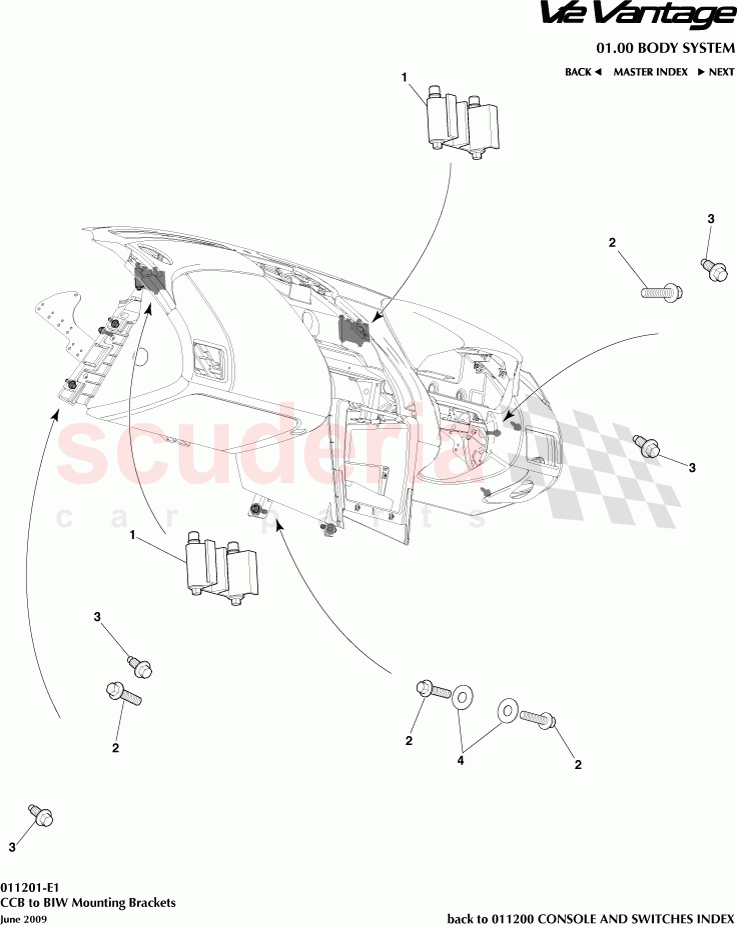 CCB to BIW Mounting Brackets of Aston Martin Aston Martin V12 Vantage (upto 2016)