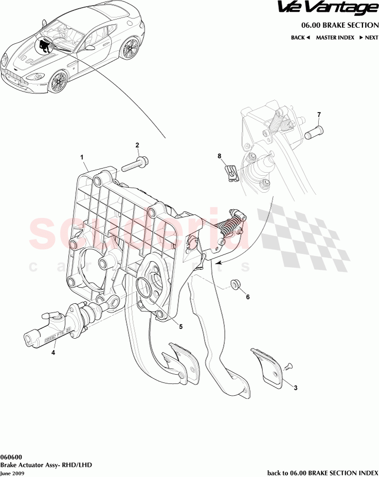 Brake Actuator Assembly of Aston Martin Aston Martin V12 Vantage (upto 2016)