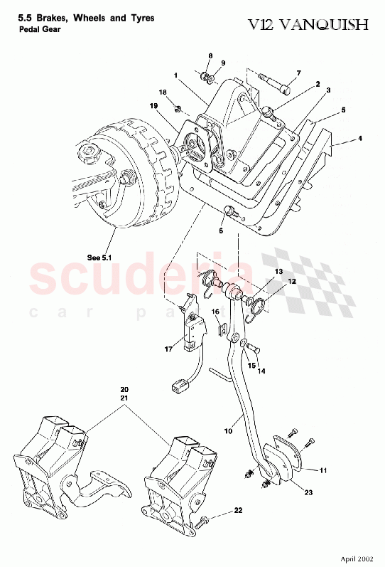 Pedal Gear of Aston Martin Aston Martin Vanquish (2001-2007)