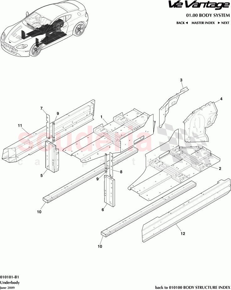 Underbody of Aston Martin Aston Martin V12 Vantage (upto 2016)