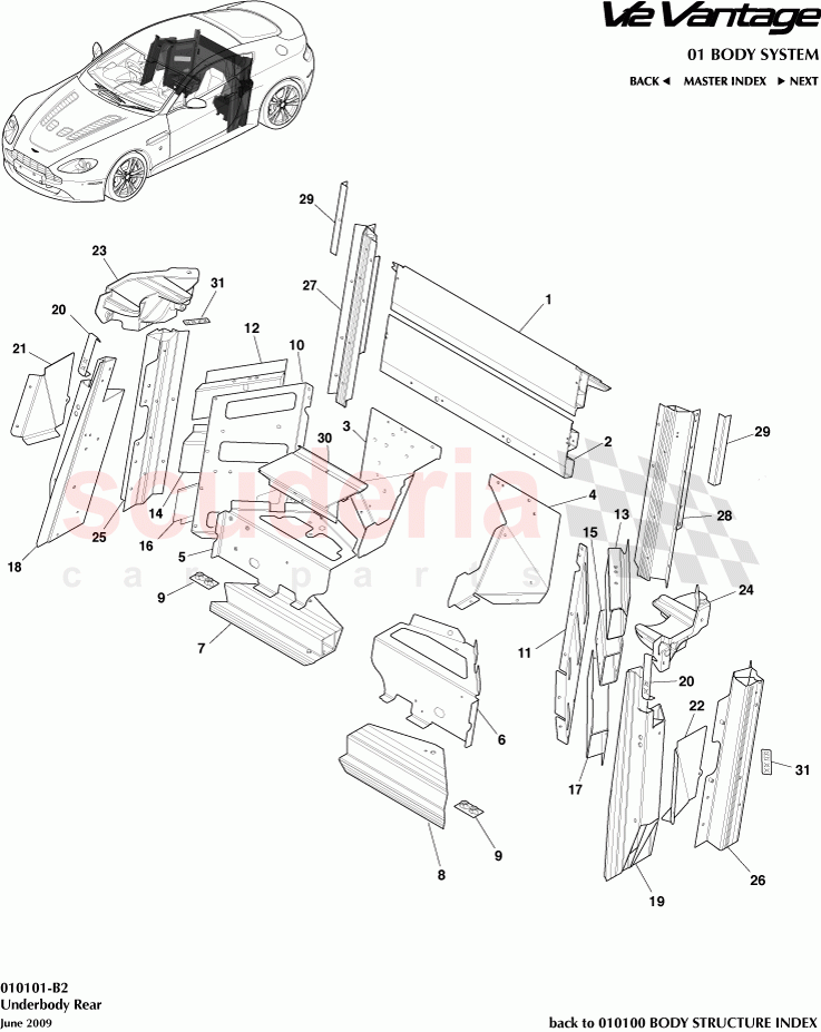 Underbody Rear of Aston Martin Aston Martin V12 Vantage (upto 2016)