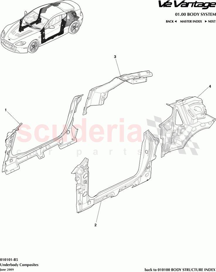 Underbody Composites of Aston Martin Aston Martin V12 Vantage (upto 2016)