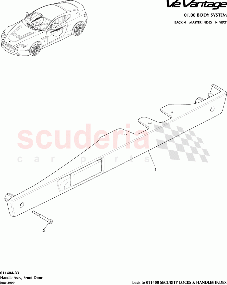 Handle Assembly, Front Door of Aston Martin Aston Martin V12 Vantage (upto 2016)