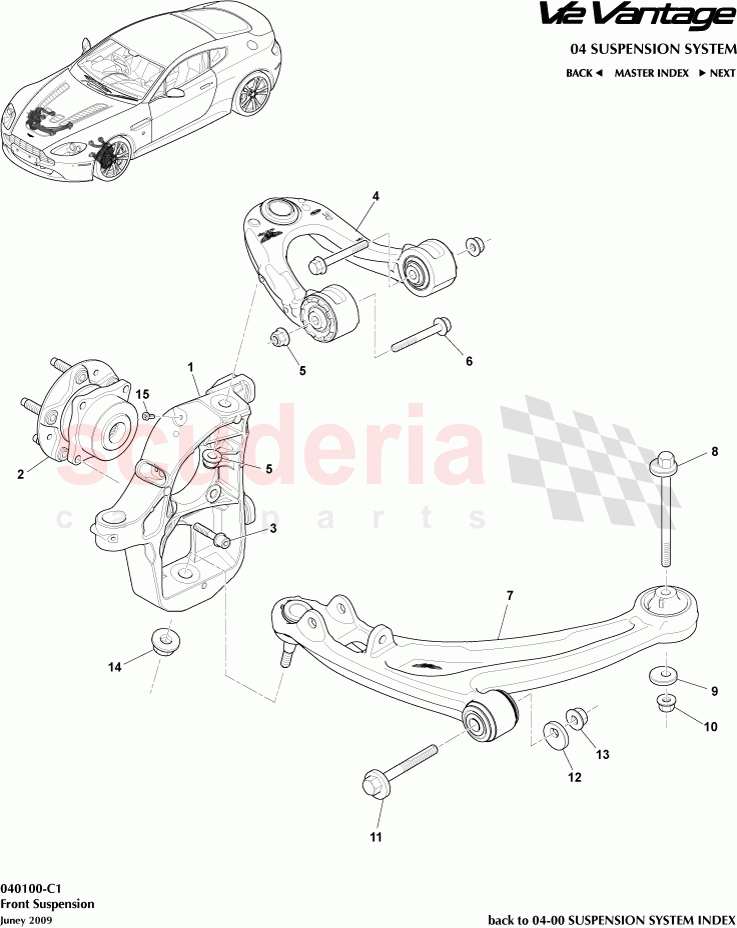 Front Suspension of Aston Martin Aston Martin V12 Vantage (upto 2016)