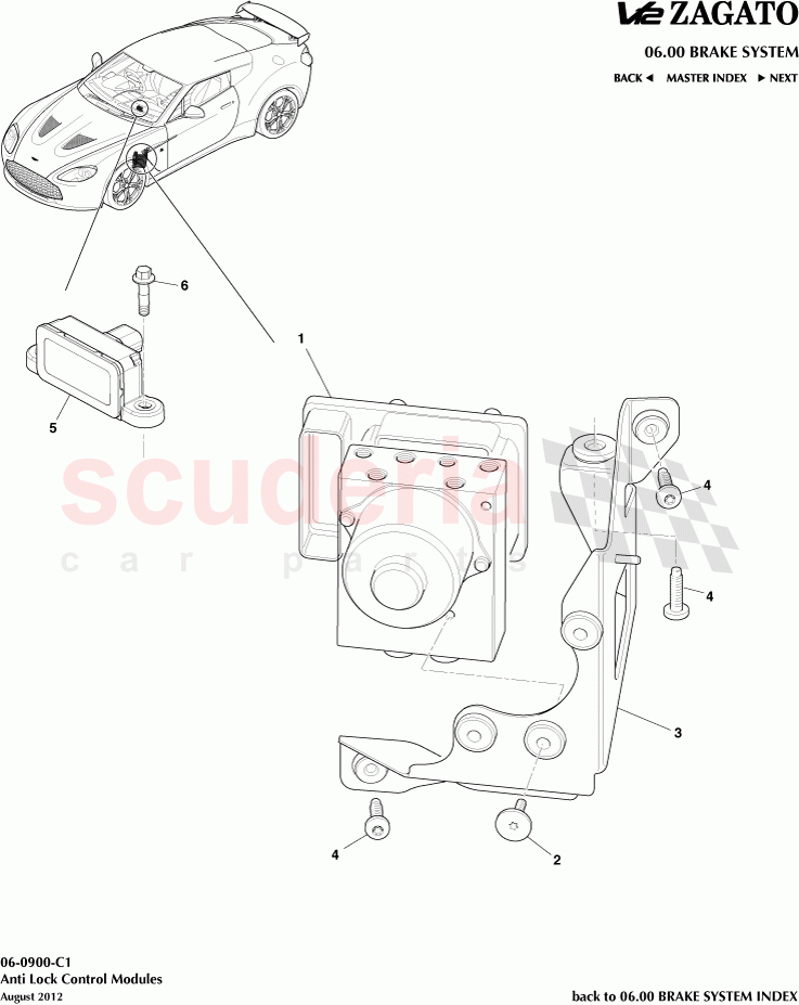 Anti Lock Control Modules of Aston Martin Aston Martin V12 Zagato