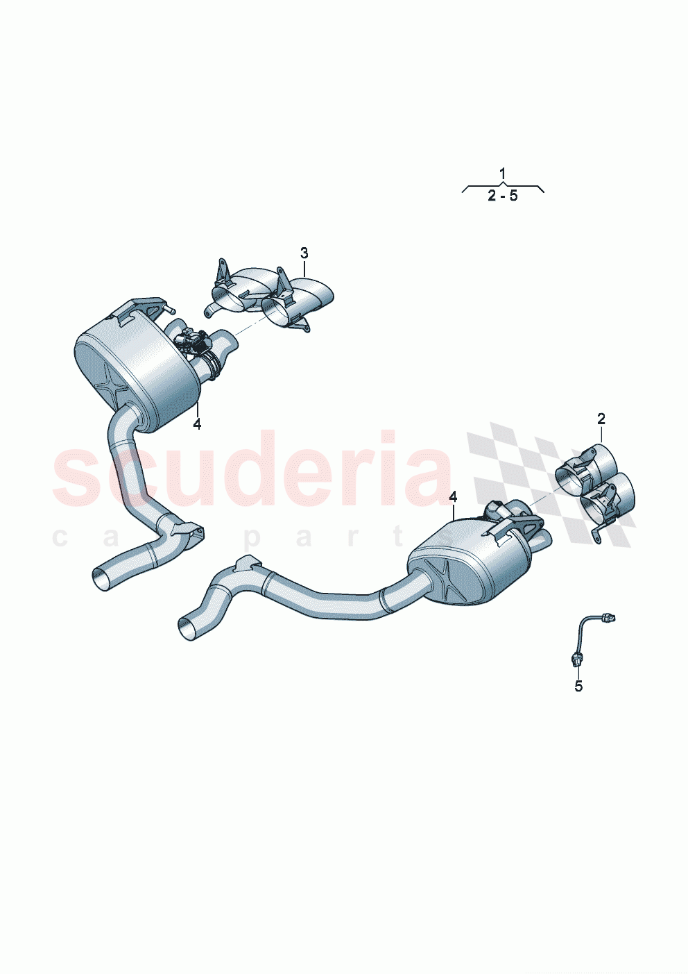 Genuine accessories Sport silencer of Bentley Bentley New Continental Convertible (2019-2024)