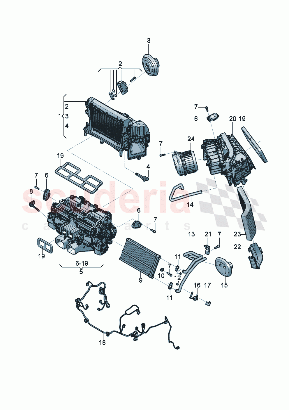 Air-conditioning system with electronic regulation of Bentley Bentley New Continental Convertible (2019-2024)