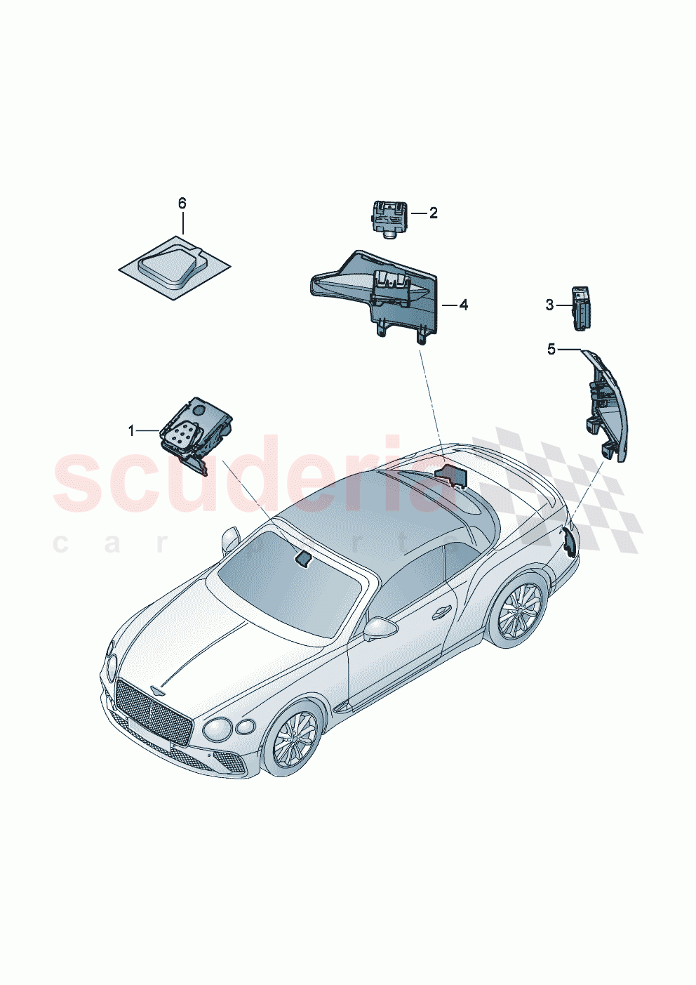 Control unit for lane change assist of Bentley Bentley New Continental Convertible (2019-2024)