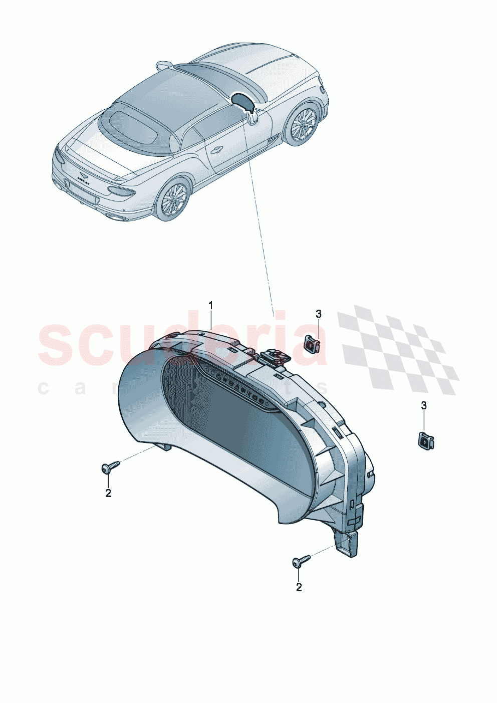 Combi-instrument of Bentley Bentley New Continental Convertible (2019-2024)