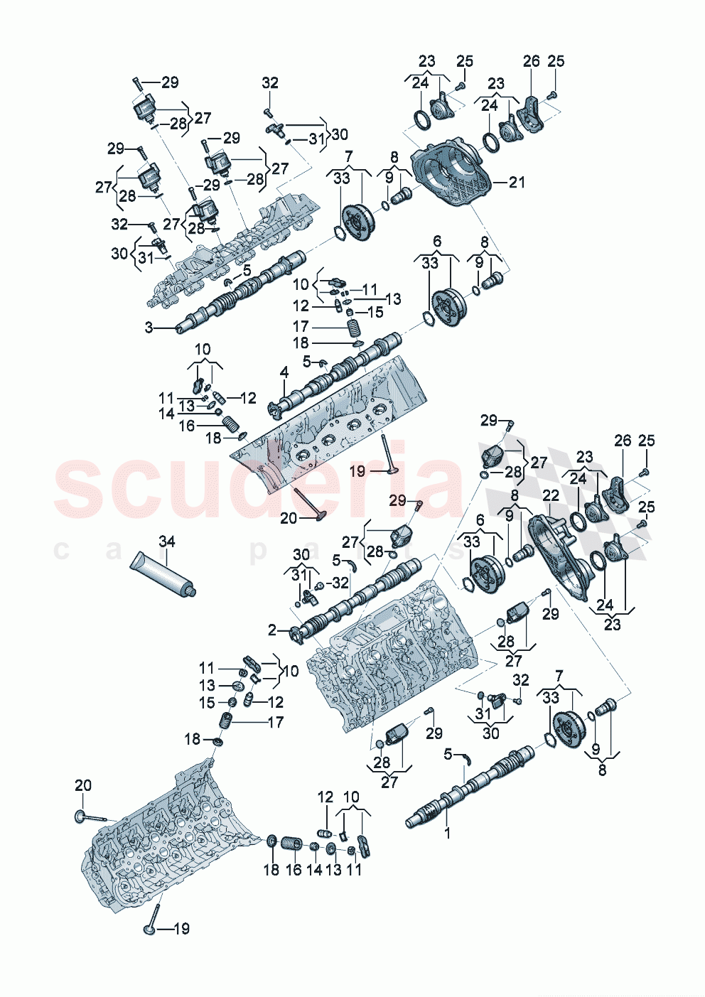 camshaft, valves camshaft adjuster unit Position sensor of Bentley Bentley New Continental Convertible (2019-2024)