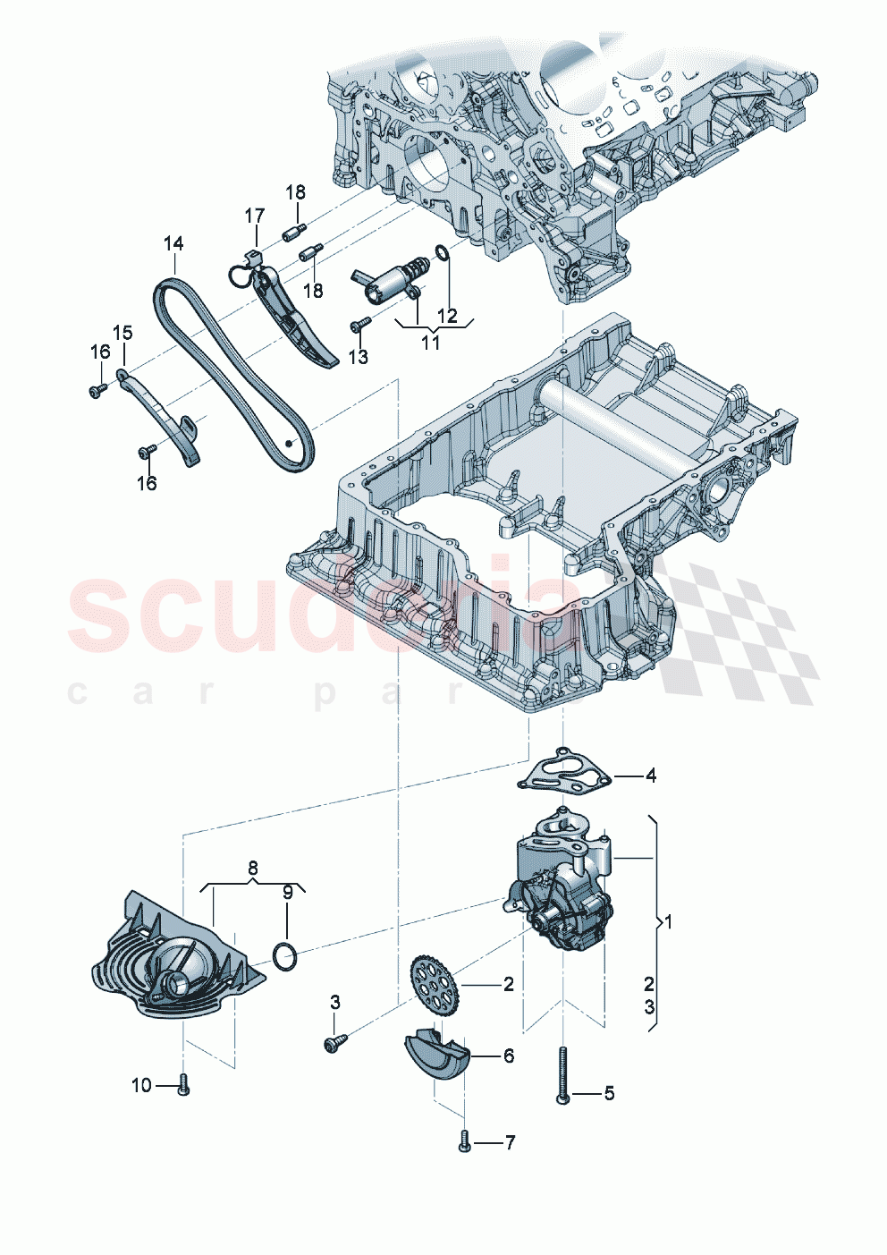 oil pump oil strainer Control valve drive for oil pump of Bentley Bentley New Continental Convertible (2019-2024)