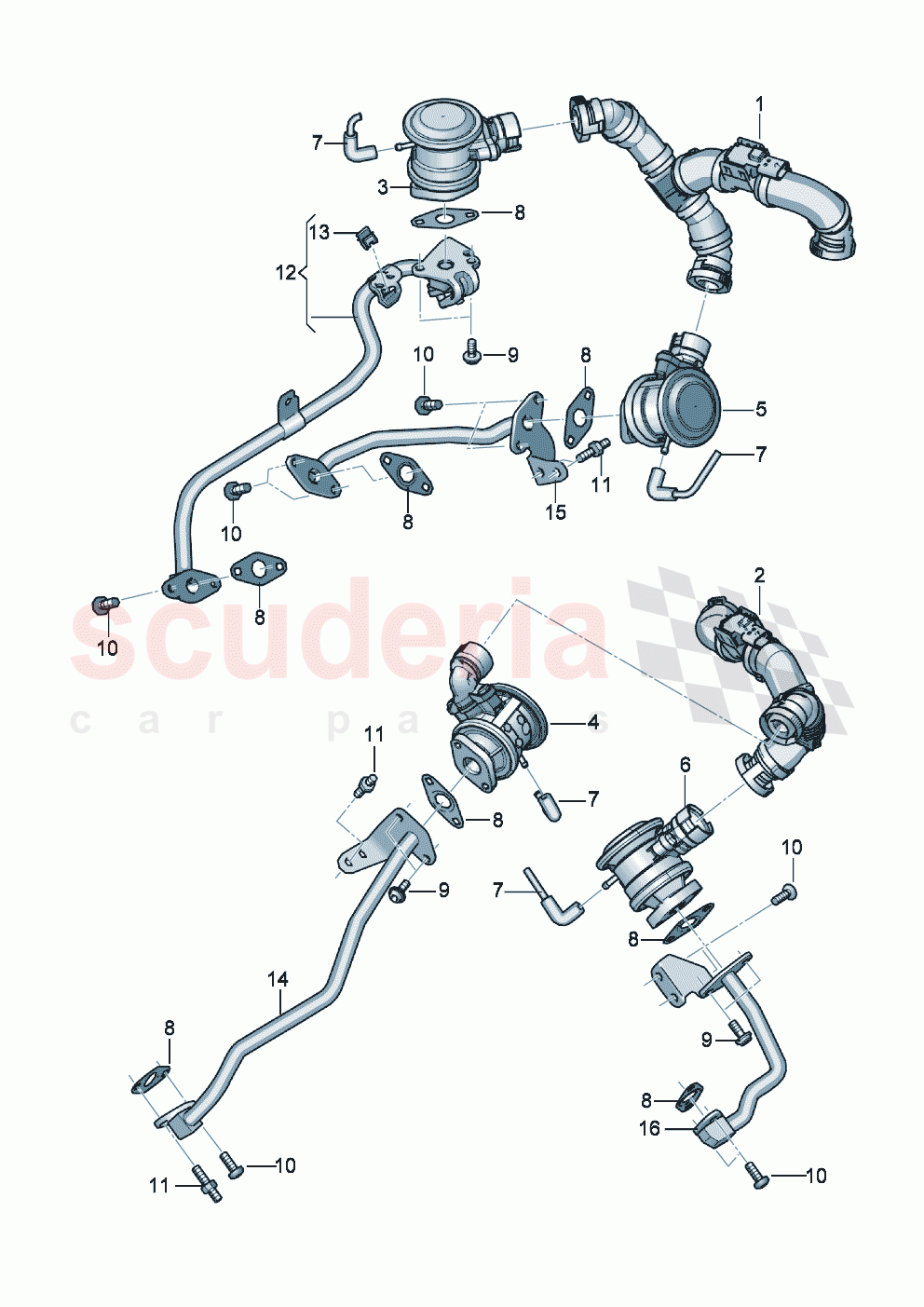Secondary air valve Pipes and lines for exhaust gas purif. system of Bentley Bentley New Continental Convertible (2019-2024)