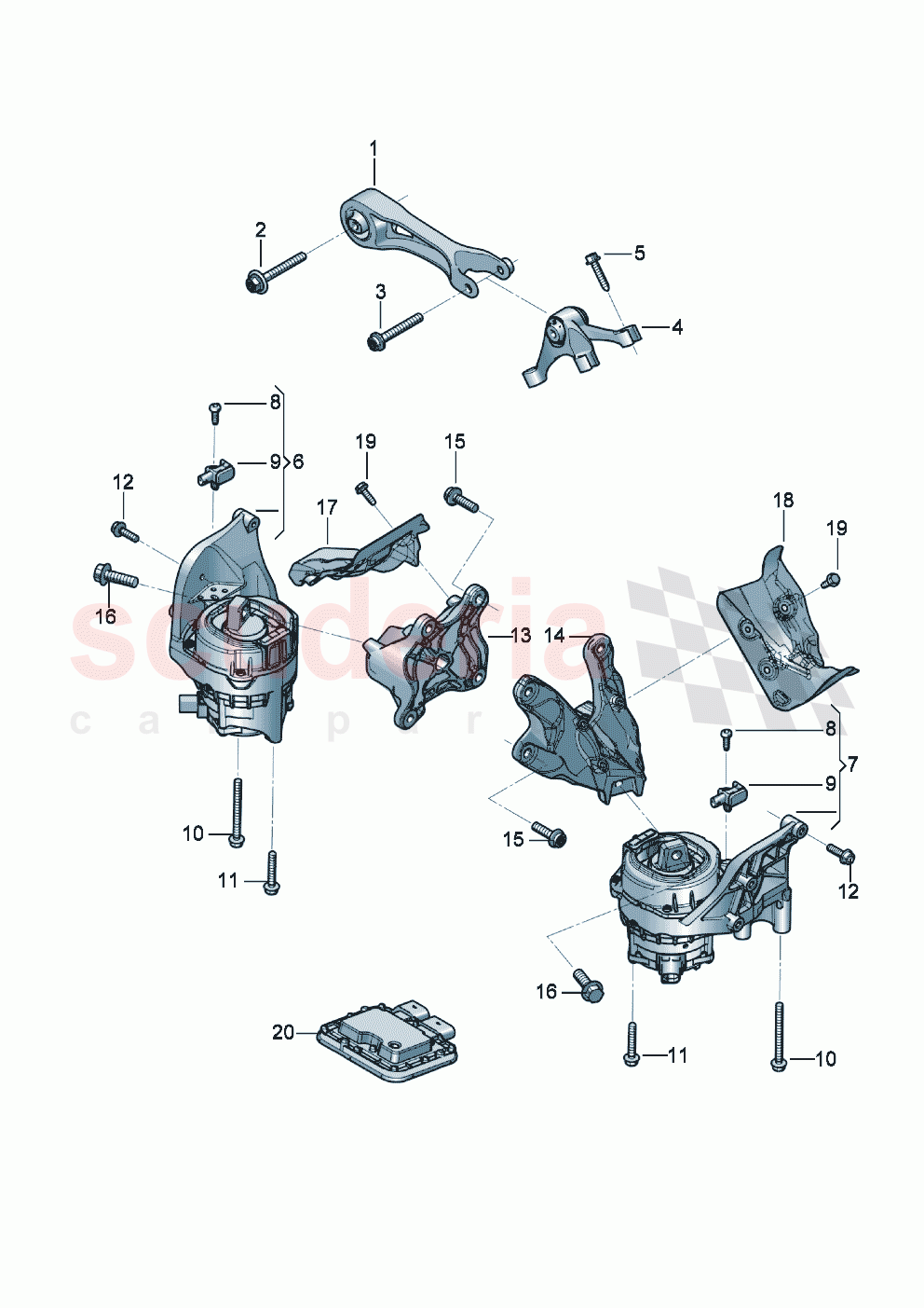 engine mounting of Bentley Bentley New Continental Convertible (2019-2024)