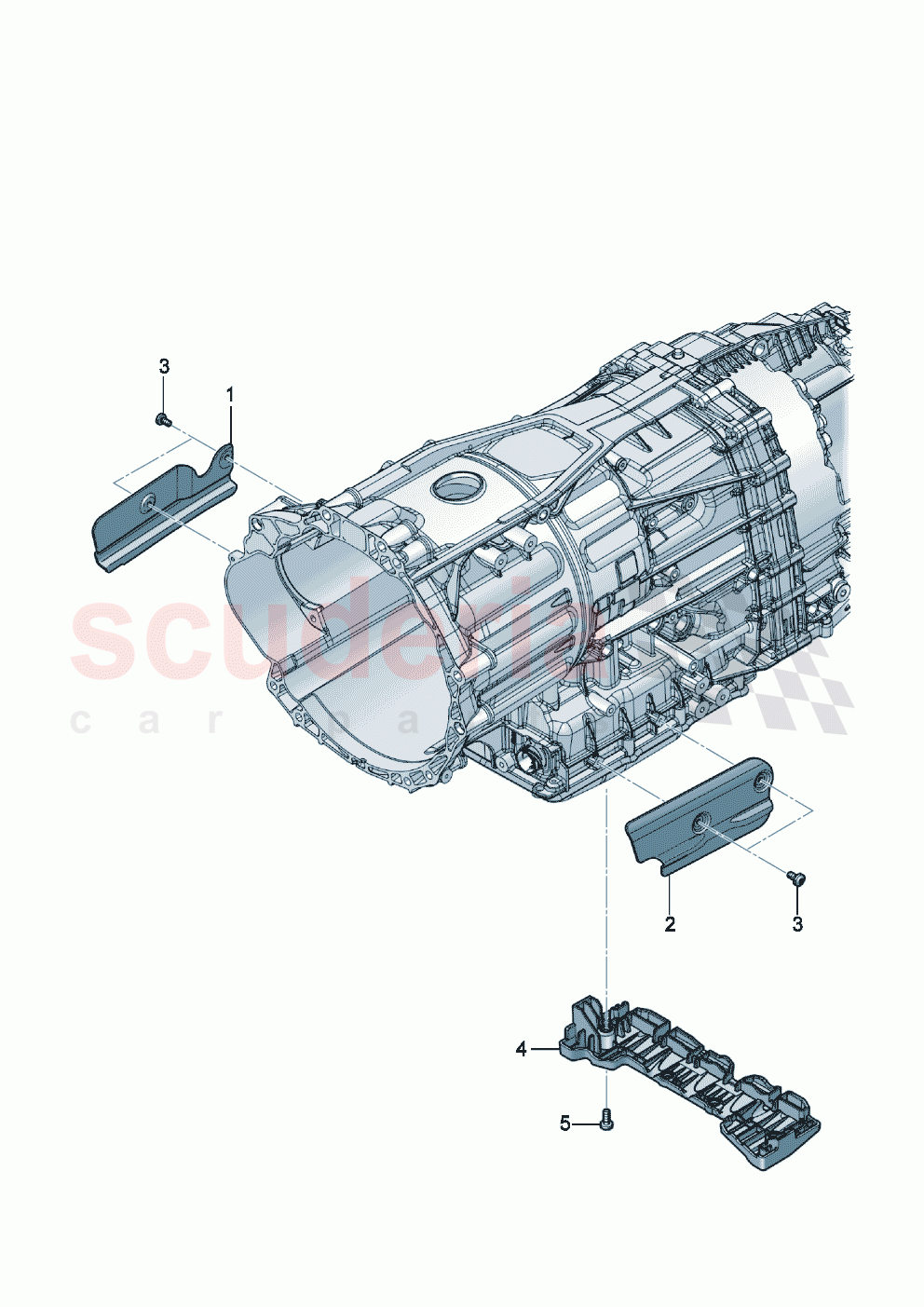 Heat shield for 8-speed automatic gearbox of Bentley Bentley New Continental Convertible (2019-2024)