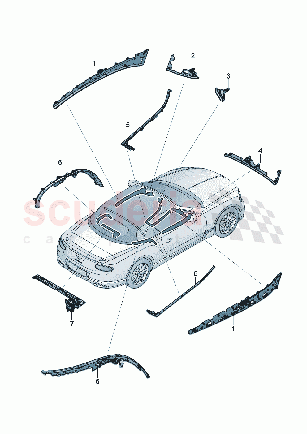 illumination in vehicle interior of Bentley Bentley New Continental Convertible (2019-2024)