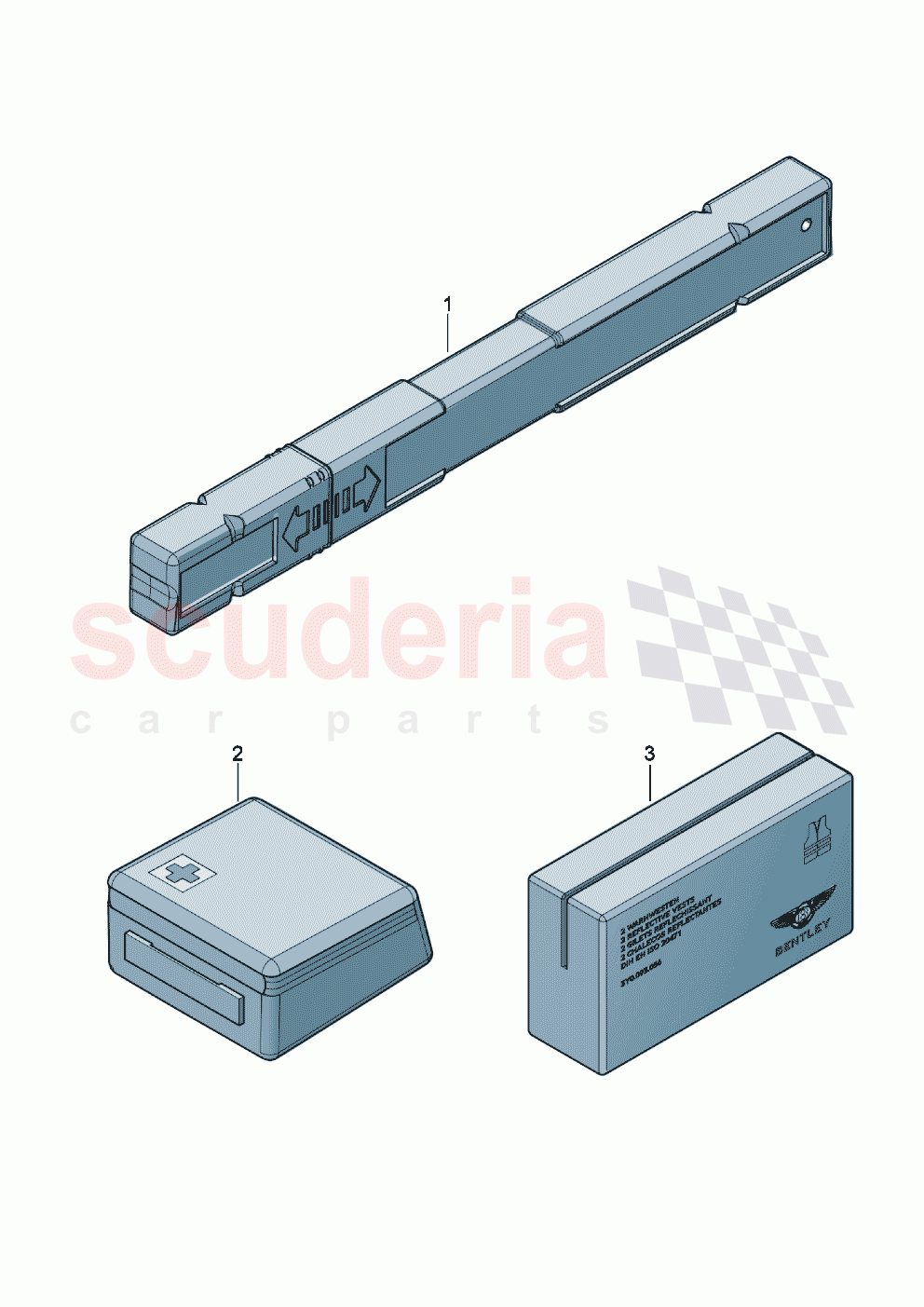 Warning triangle and first aid kit of Bentley Bentley New Continental Convertible (2019-2024)