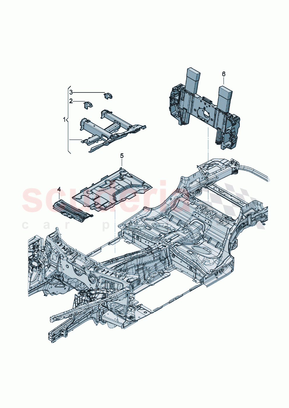 Body repair Seat support of Bentley Bentley New Continental Convertible (2019-2024)