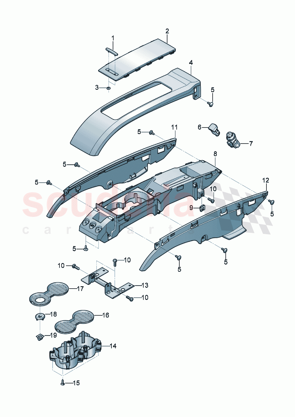 Centre console Drinks holder of Bentley Bentley New Continental Convertible (2019-2024)