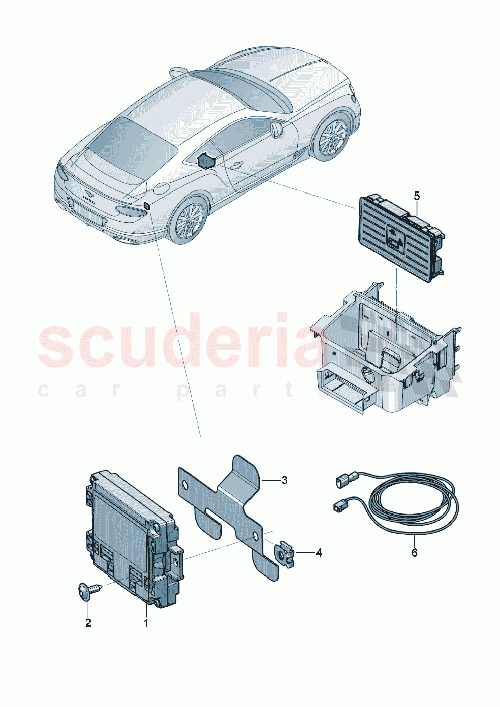 For vehicles with cellphone preparation of Bentley Bentley New Continental GT (2019-2024)