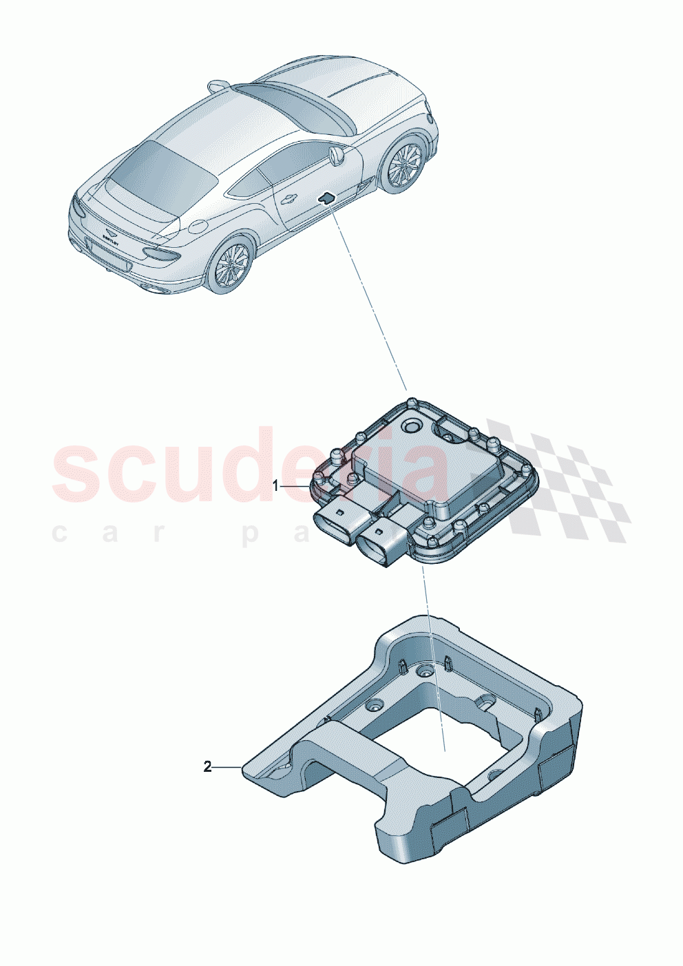 Control unit for electro- hydraulic engine mount of Bentley Bentley New Continental GT (2019-2024)