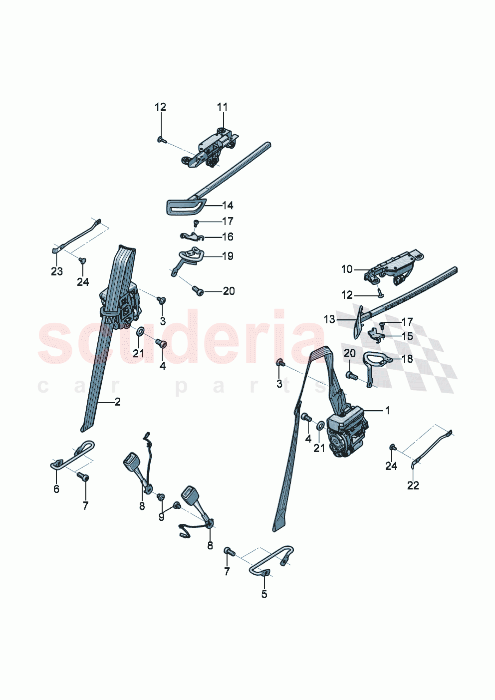 Seat belts of Bentley Bentley New Continental GT (2019-2024)