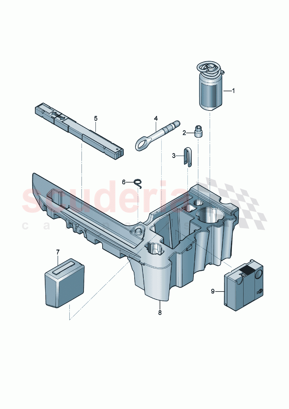 Vehicle tools breakdown set with compressor of Bentley Bentley New Continental GT (2019-2024)