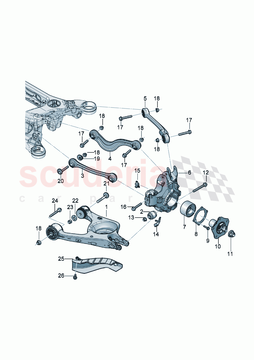 Wishbone Wheel bearing housing of Bentley Bentley New Continental GT (2019-2024)
