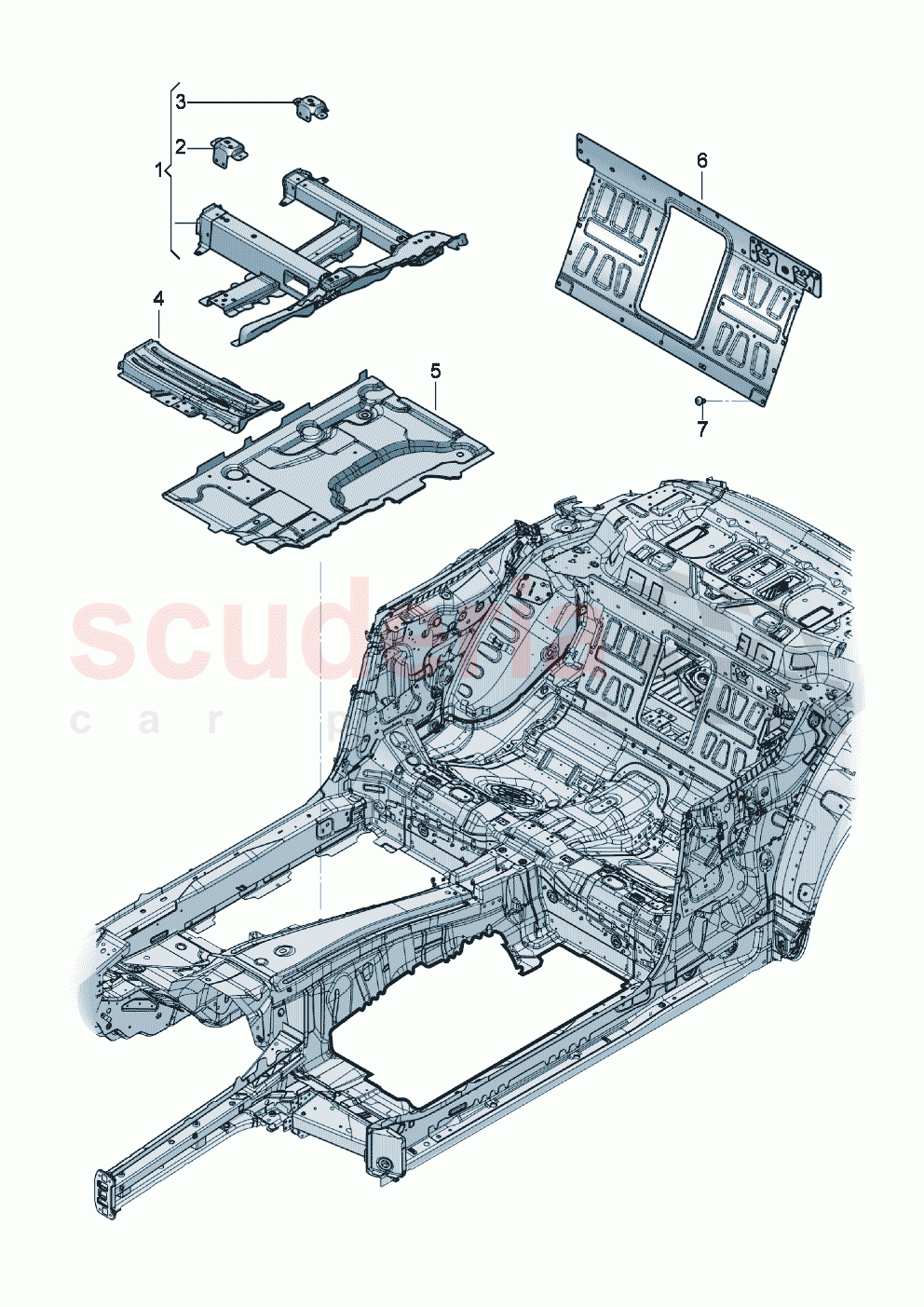 Body repair Seat support of Bentley Bentley New Continental GT (2019-2024)