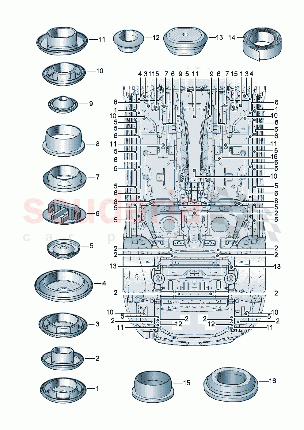 Bungs Underbody of Bentley Bentley New Continental GT (2019-2024)