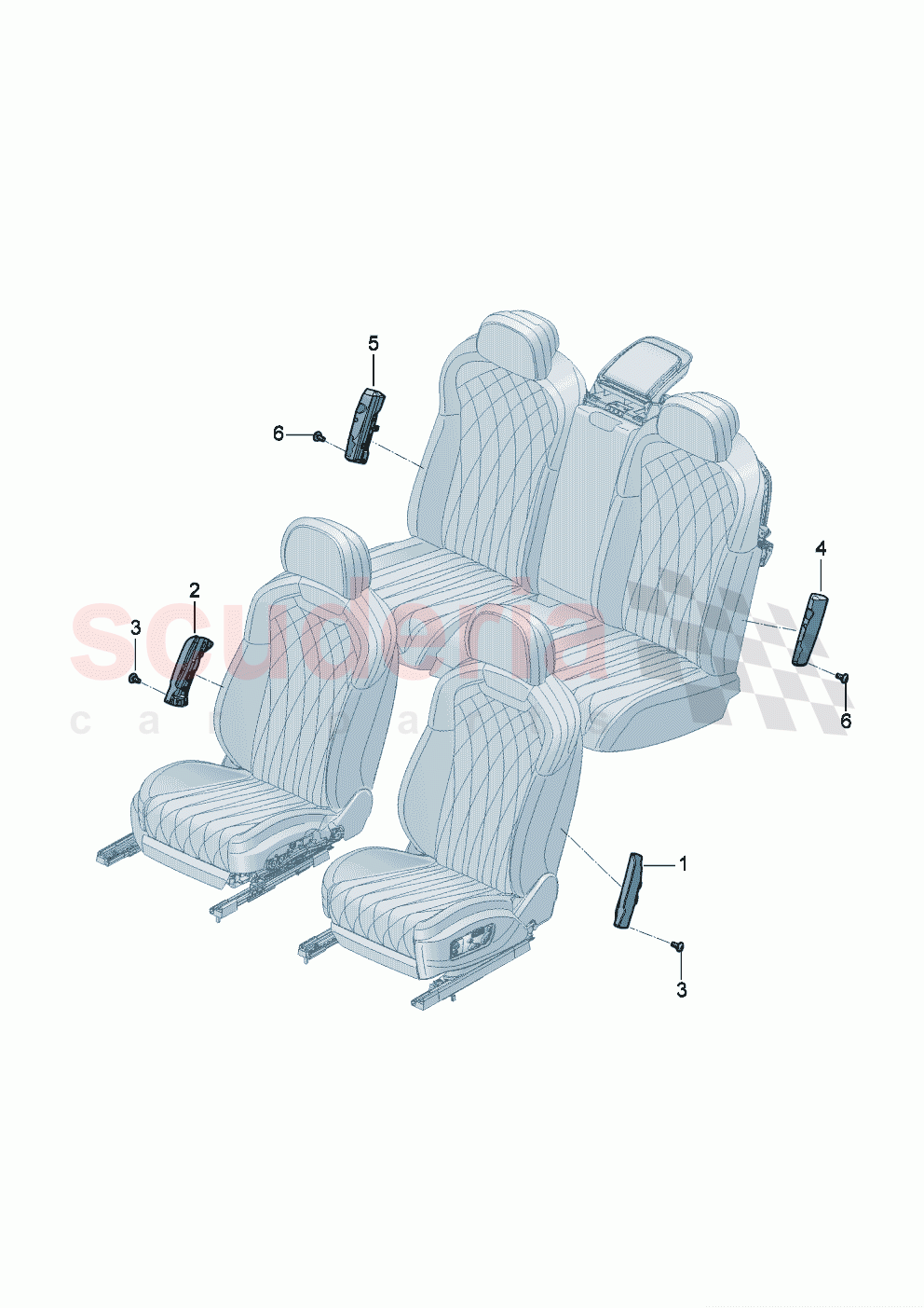 Side airbag unit of Bentley Bentley New Flying Spur (2020-2024)