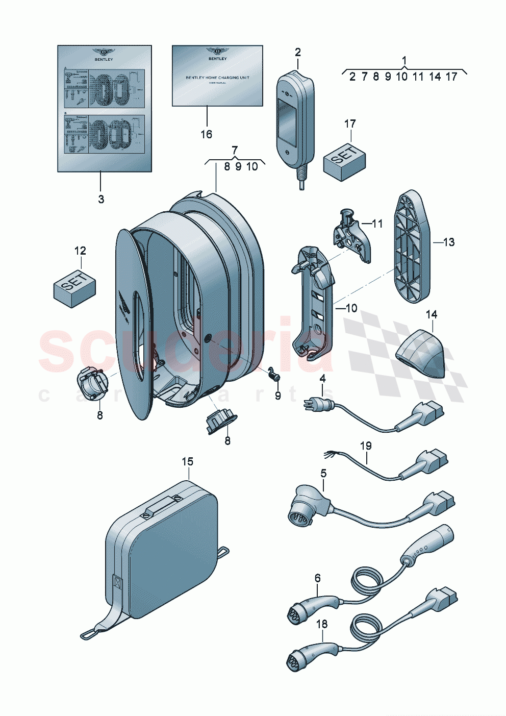 Charger for high-voltage battery D - 08.11.2021>> of Bentley Bentley New Flying Spur (2020-2024)