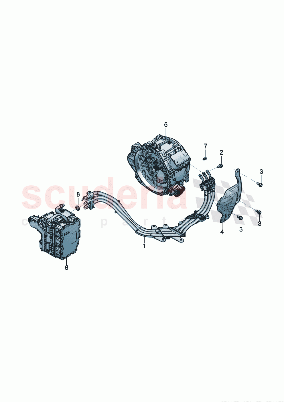 High voltage wiring set for traction motor of Bentley Bentley New Flying Spur (2020-2024)