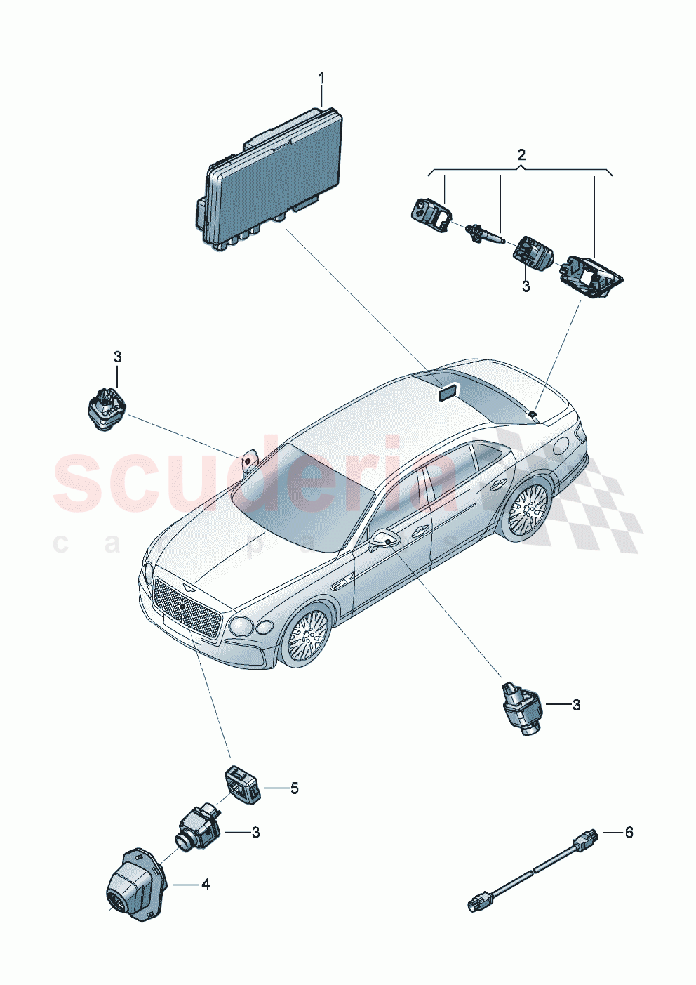 Vehicle environment camera of Bentley Bentley New Flying Spur (2020-2024)