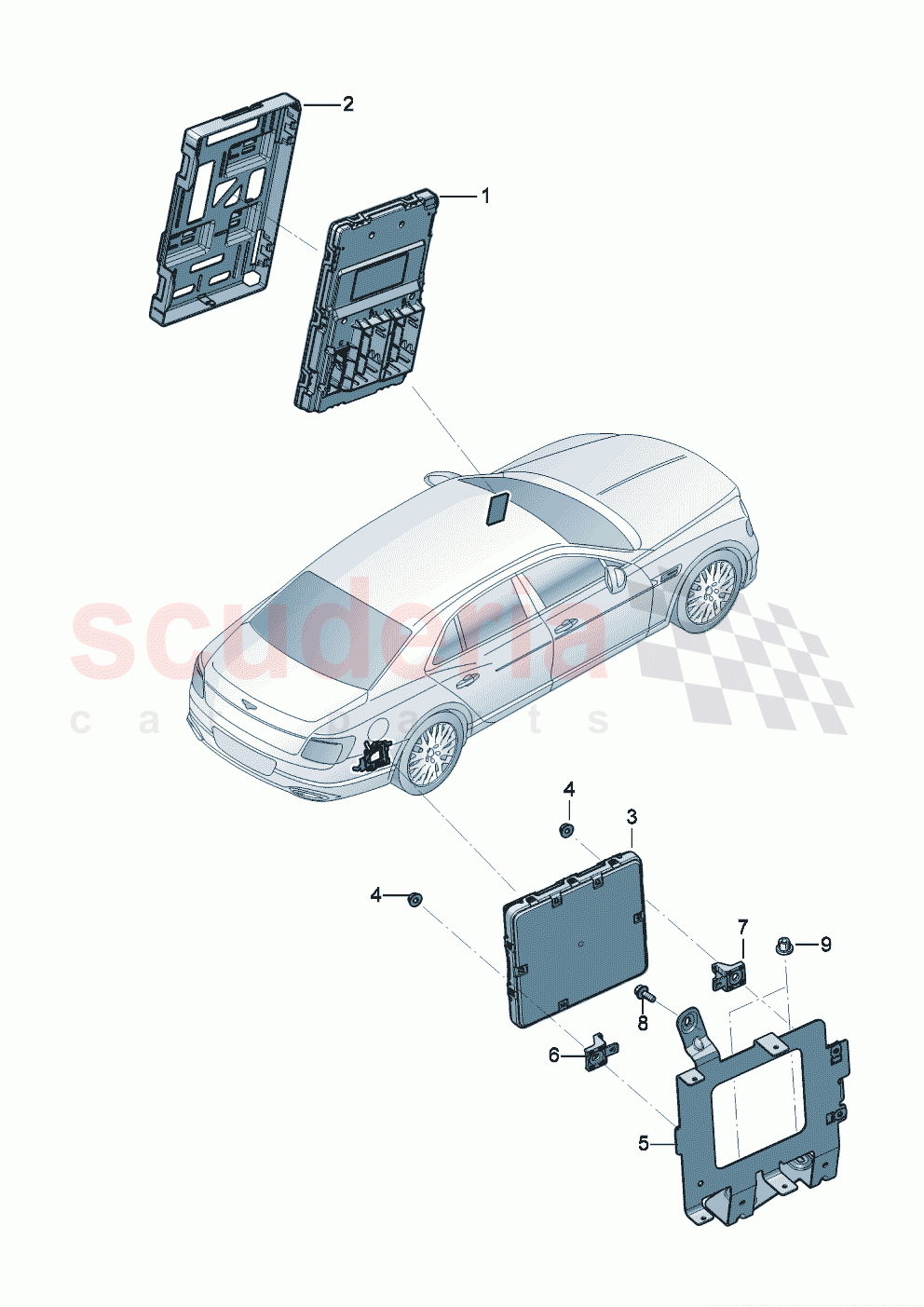 Central control unit for convenience system of Bentley Bentley New Flying Spur (2020-2024)