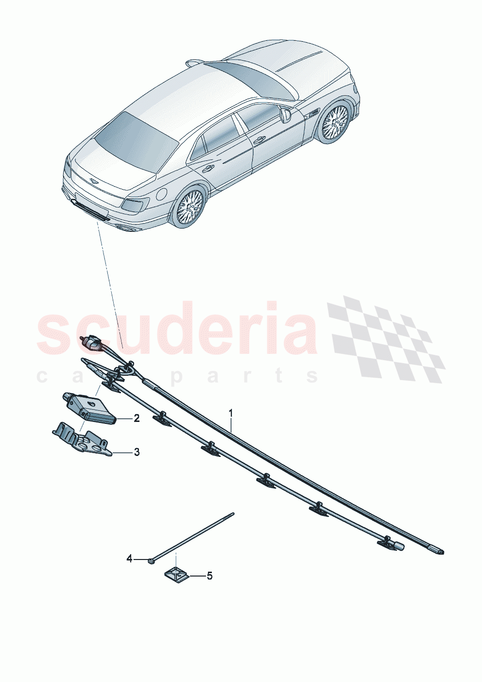 for vehicles with sensor- controlled opening of boot lid of Bentley Bentley New Flying Spur (2020-2024)