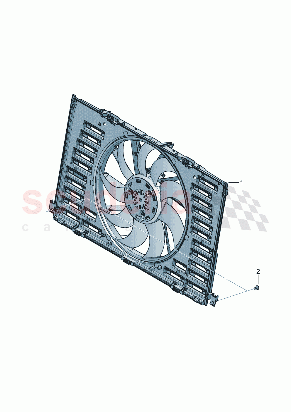 Radiator fan with fan ring of Bentley Bentley New Flying Spur (2020-2024)