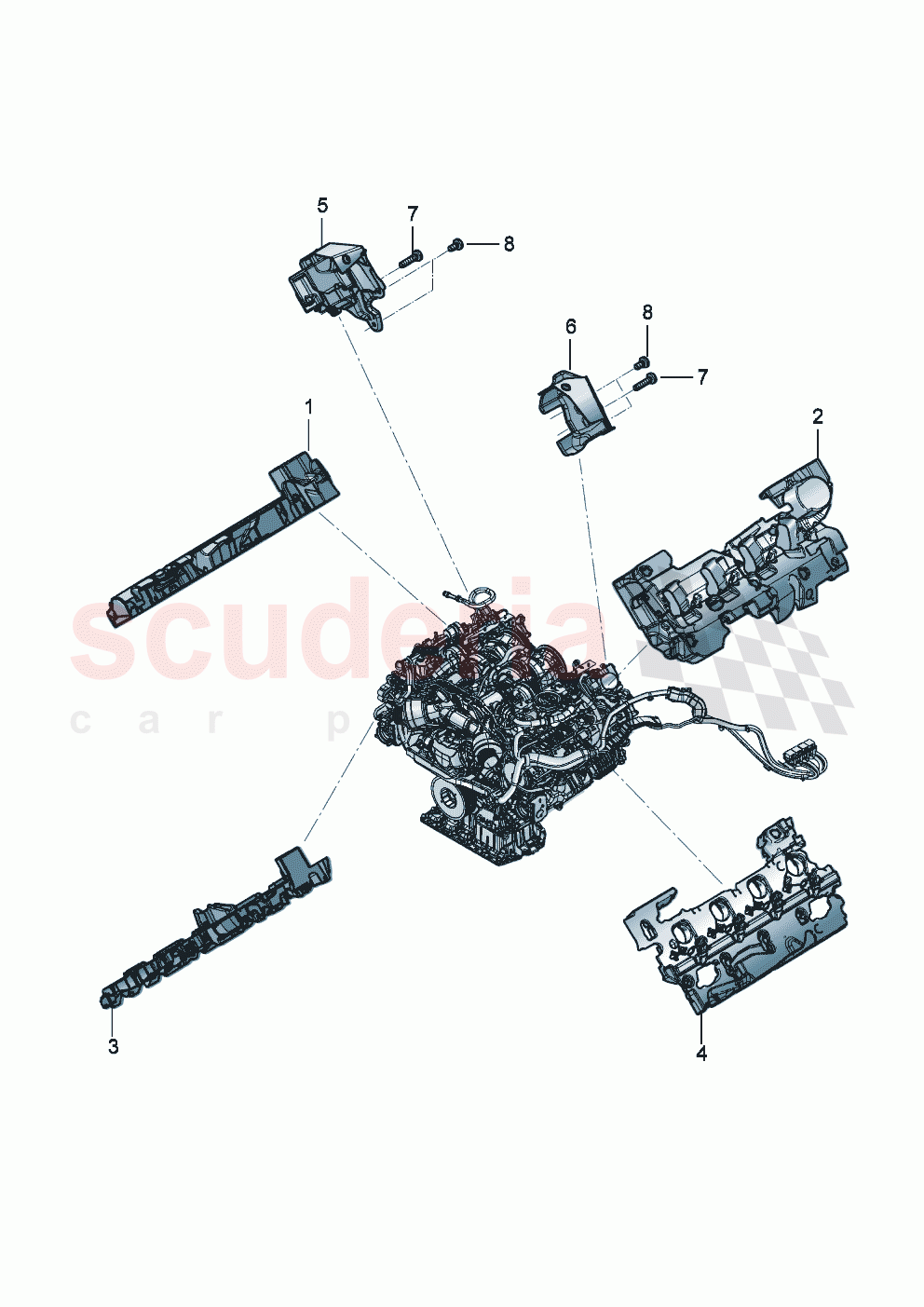 Noise insulation Protective cover Engine of Bentley Bentley New Flying Spur (2020-2024)