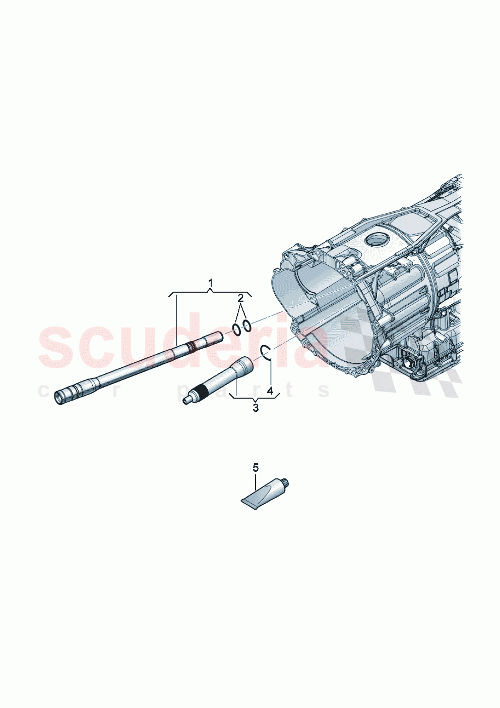 Input shaft for 8-speed automatic gearbox hollow shaft for front axle differential of Bentley Bentley New Flying Spur (2020-2024)
