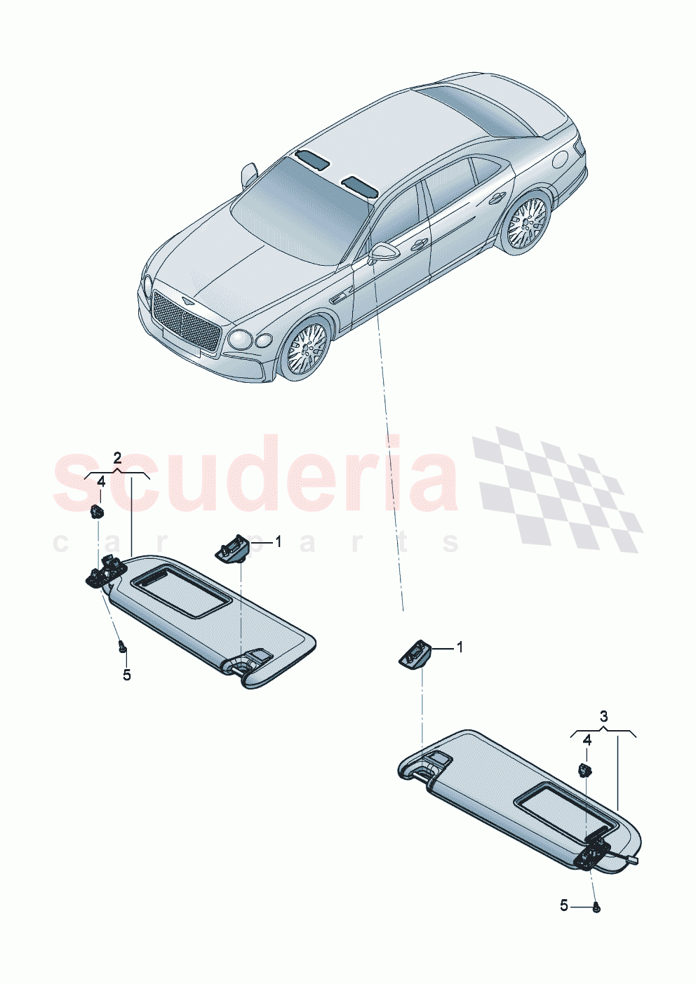 Sun visor D >> - MJ 2022 of Bentley Bentley New Flying Spur (2020-2024)