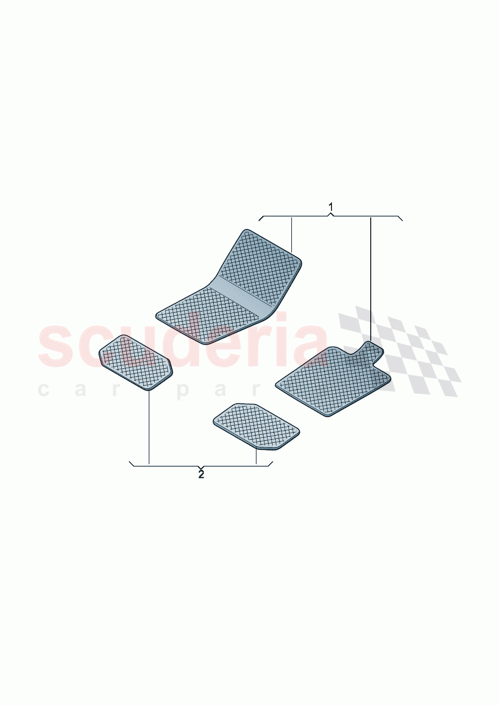 Genuine accessories All-weather floor mat of Bentley Bentley New Continental Convertible (2025-2026)