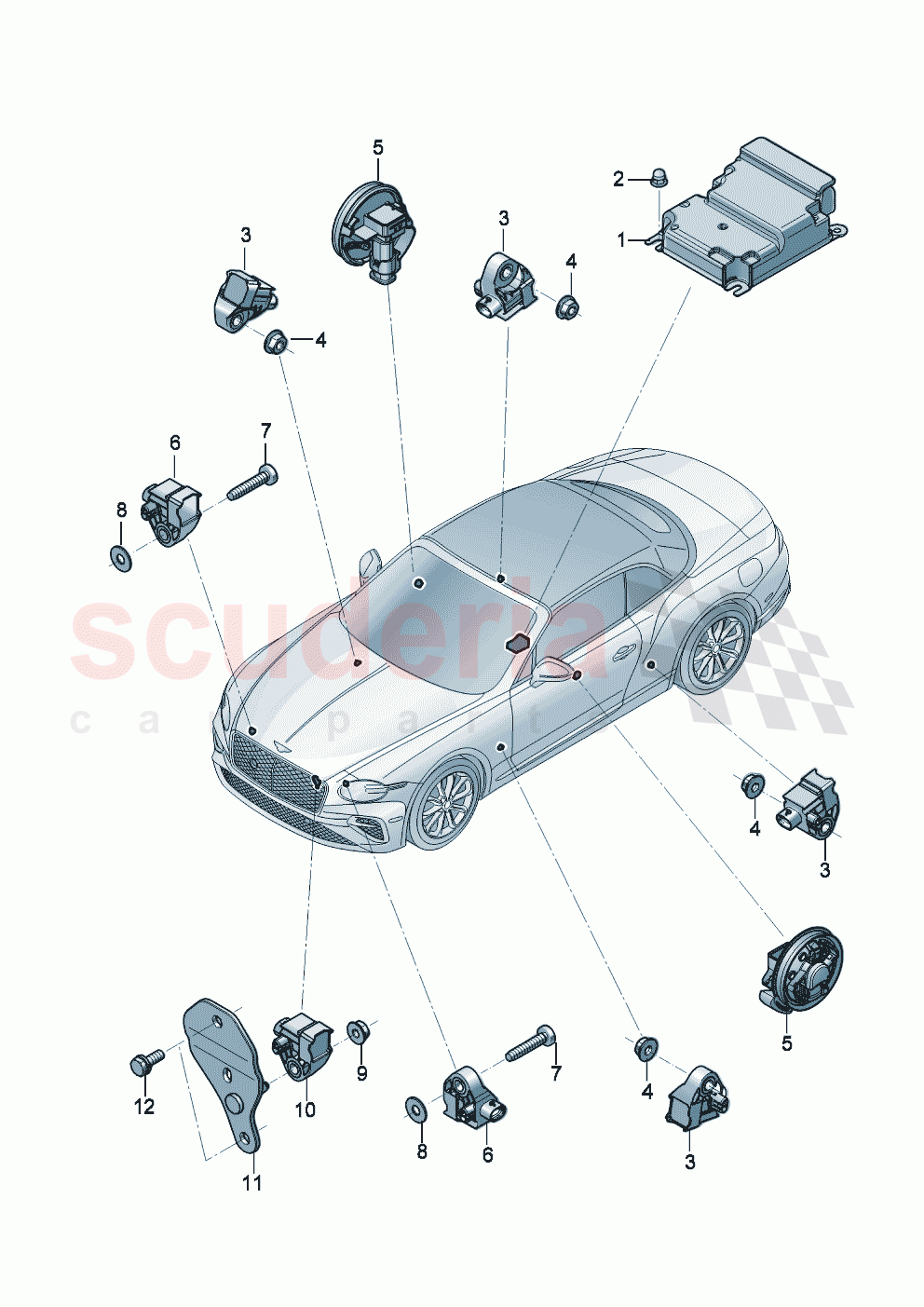 electrical parts for airbag of Bentley Bentley New Continental Convertible (2025-2026)