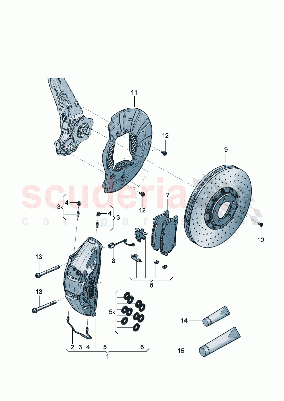 Fixed-calliper brake Brake disc (vented) For vehicles with ceramic brake disc of Bentley Bentley New Continental Convertible (2025-2026)