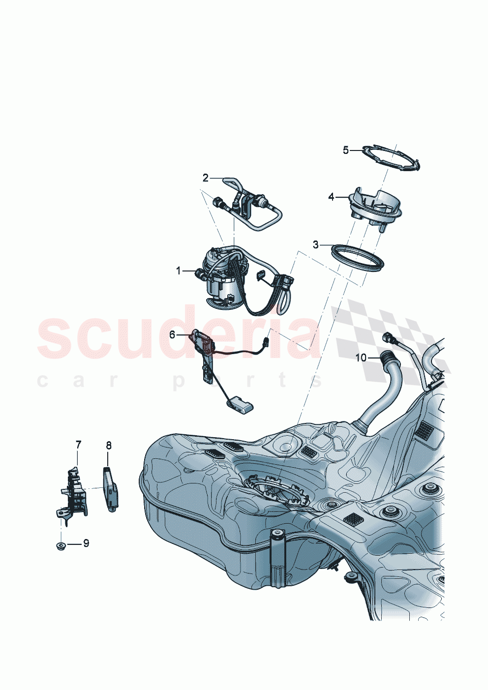 Fuel delivery module with fuel filter Control unit for fuel pump of Bentley Bentley New Continental Convertible (2025-2026)