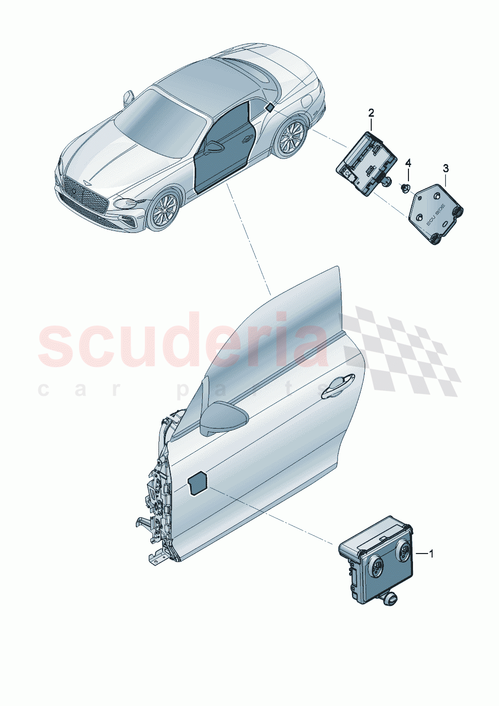 Door control unit of Bentley Bentley New Continental Convertible (2025-2026)